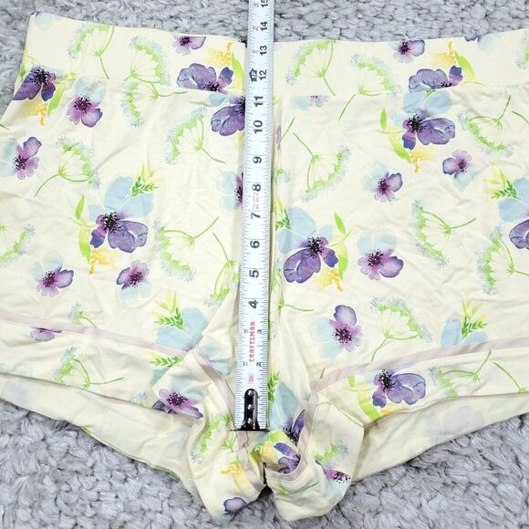 Kindred Bravely Pajama Lounge Sleep Shorts Yellow Floral Modal Blend Size XXL - Picture 6 of 7